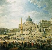 wolfgang amadeus mozart the square in front of st peter s basilica in rome Germany oil painting artist